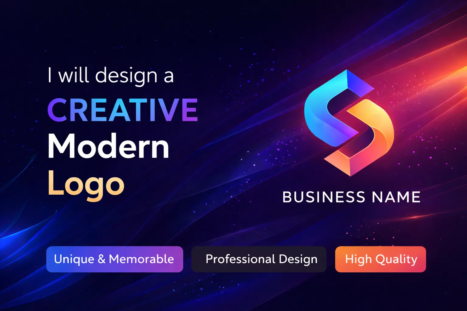 I will design a modern minimalist logo for your business