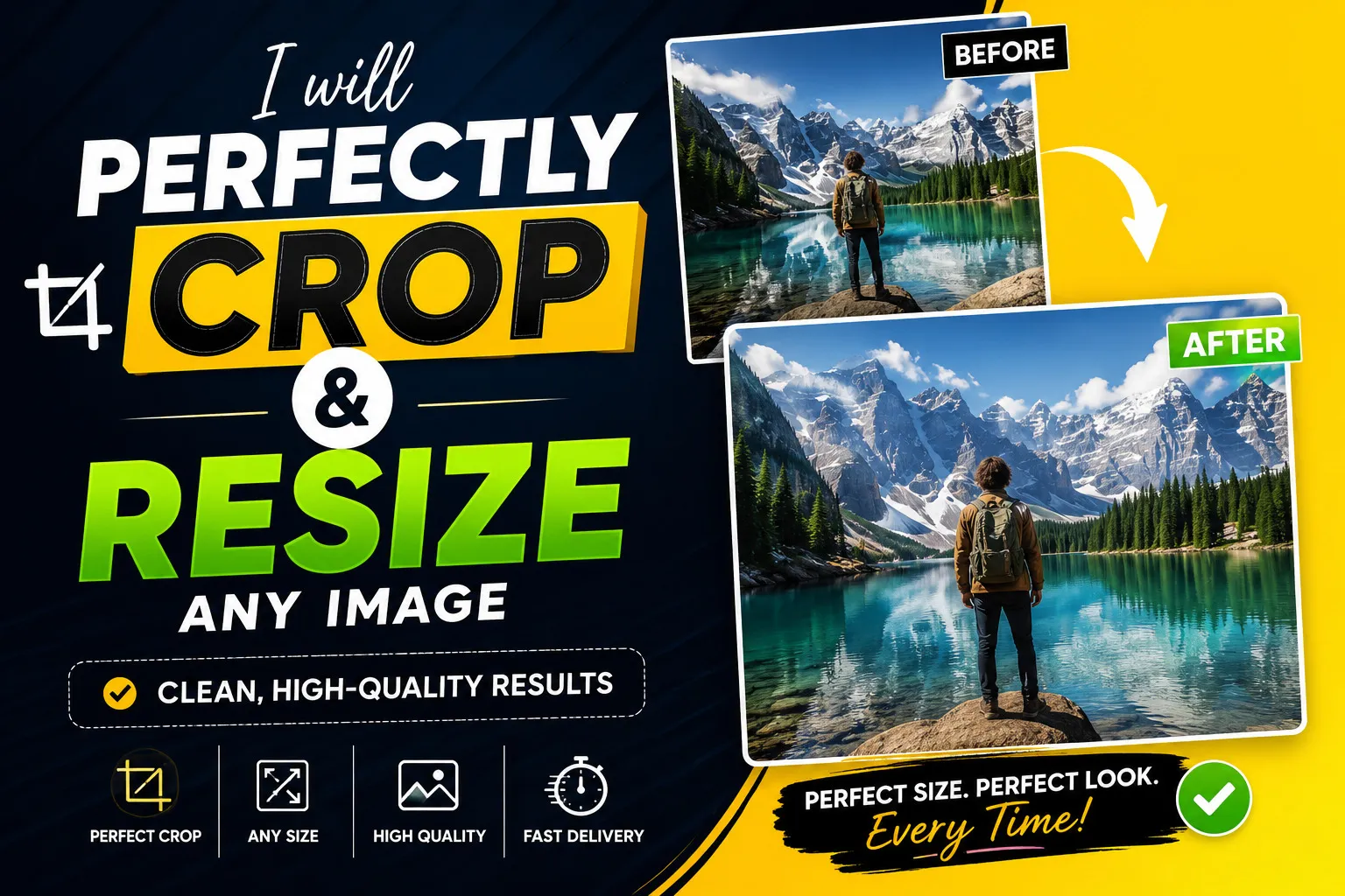 I will perfectly crop and resize any image with clean, high-quality results